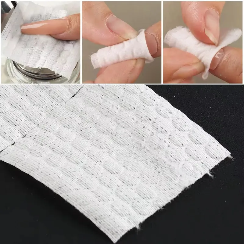 1ロール/1000枚入り ネイルアート ネイルリムーバー コットンペーパー ネイルツール 5*5cm ソフトで毛抜けしないコットン ネイルサロン専用ワイプ
