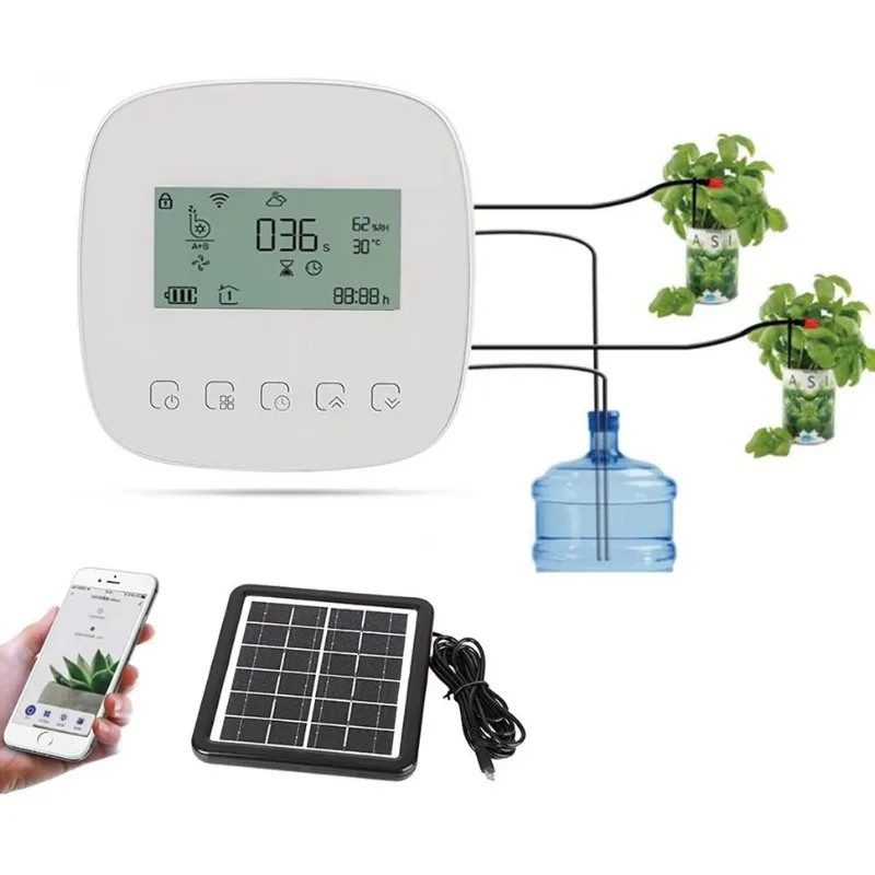 

Automatic Micro Smart Wifi intelligent Solar Drip irrigation kit indoor plant self watering timer device system