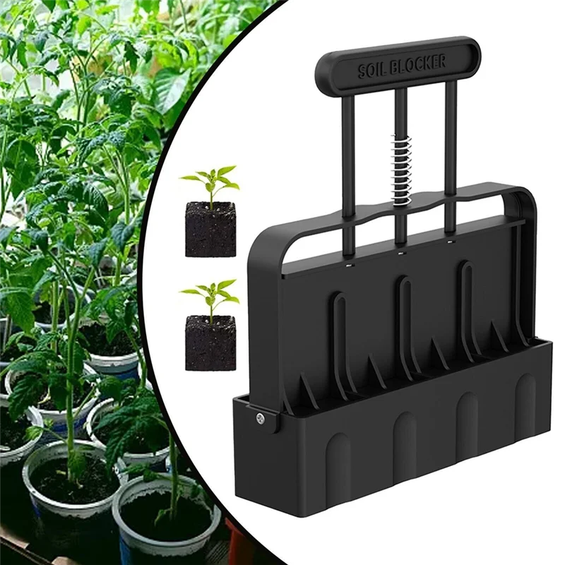 F-T Soil Blocker Handheld, Soil Blocker For Seed Starting,Manual Soil Block Maker Handheld Seedling Machine,Soil Block Model