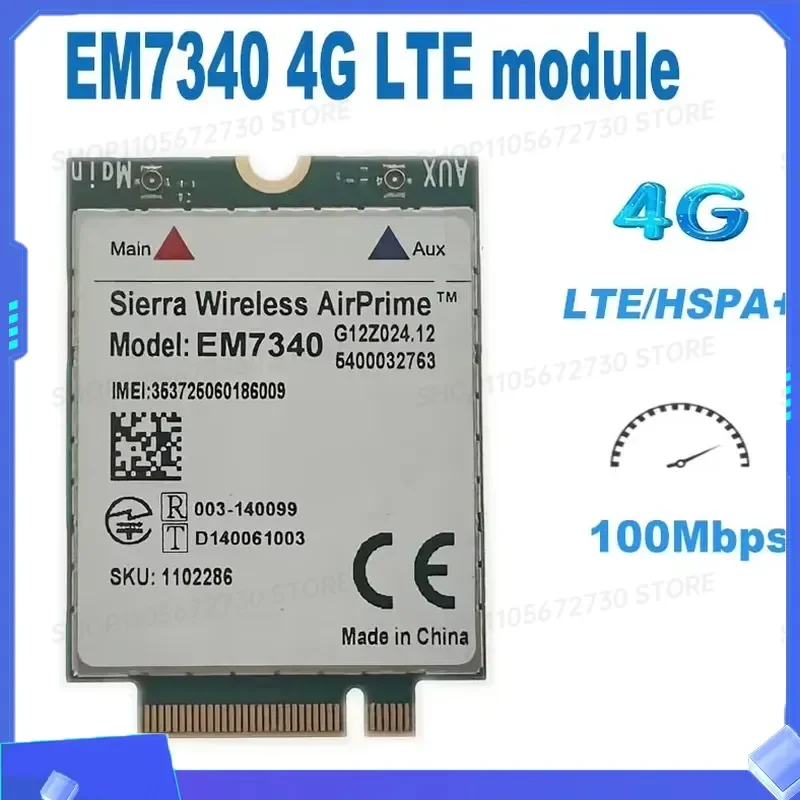 for ZZ 2026 EM7340 M.2 NGFF WWAN Wireless Module 4G LTE HSPA Broadband Card Not Compatible with HP Notebook Hardware