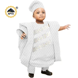 Trajes de estilo africano para niños, 3 piezas, sombrero, camisa y pantalones, Y224026, 2022