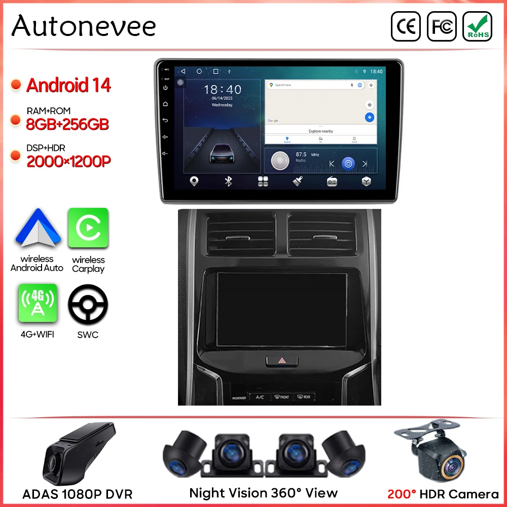 

For Toyota Sai K10 2013 - 2017 Car Radio Carplay GPS Navigation Android Auto Screen 4G Wifi Stereo Multimedia Player No 2din DVD