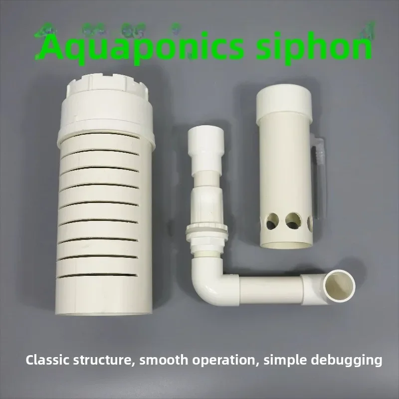 DIY Hydroponic Siphon Pipe Kit, Balcony Aquaponics Tidal Ebb and Flow Device Fish Vegetable Symbiosis Parts