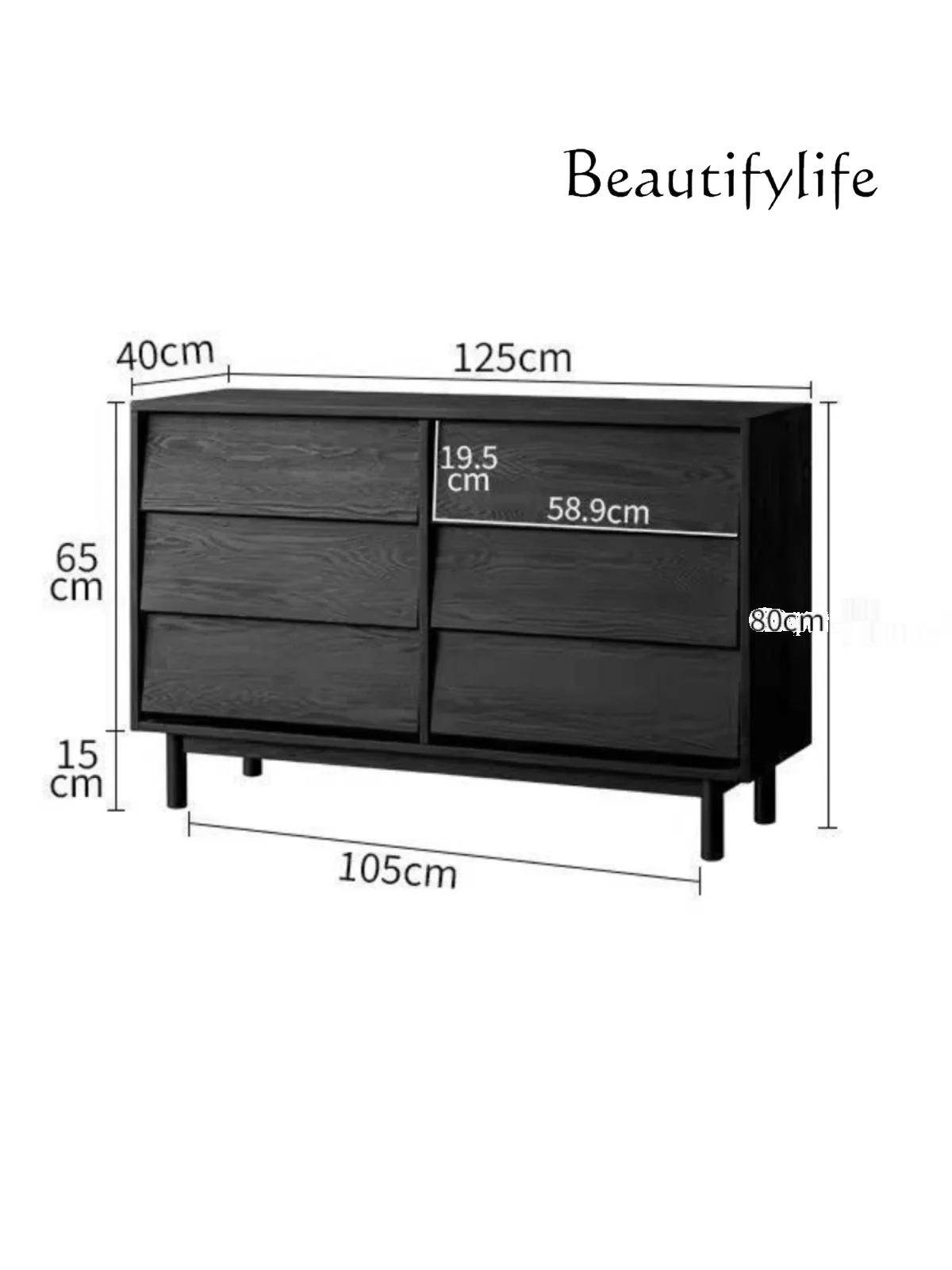

Vintage Nordic solid wood locker dining side living room bedroom storage designer style simple
