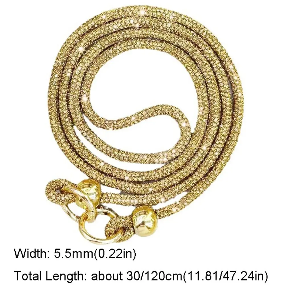 Glitter Crystal Rhinestone Phone Lanyard Bright Bling Bling Phone Anti-lost Rope Shoulder Strap Phone Accessories