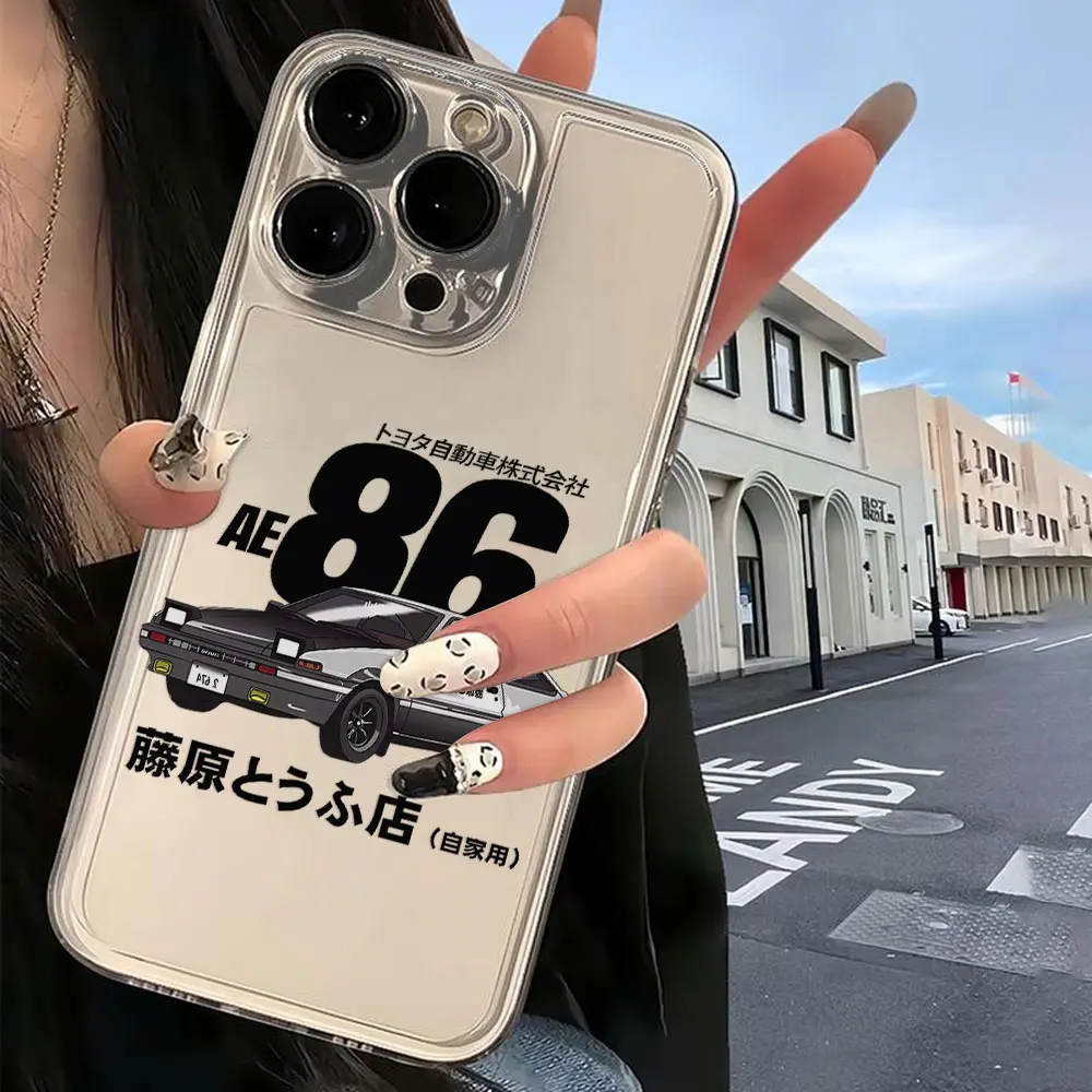 Anime Initial D AE86 Hot Phone Case For iPhone 16 15 14 13 12 11 Mini Pro Max X XR XSMax 7 8 Plus SE20 Transparent Cover