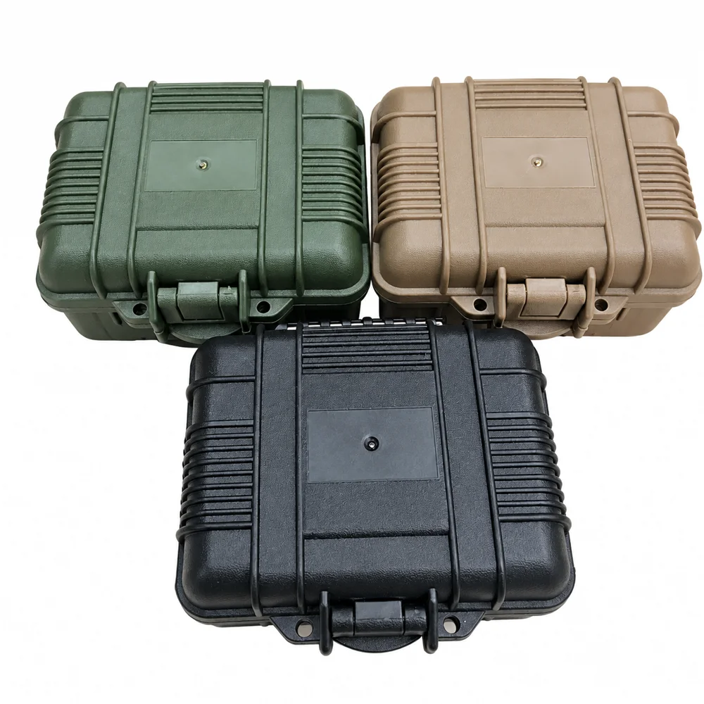 Storage Box with Shock-Absorbing Foam, 1 pc, for Outdoor Storage of Fragile Items, Cameras, Binoculars, Small Tools