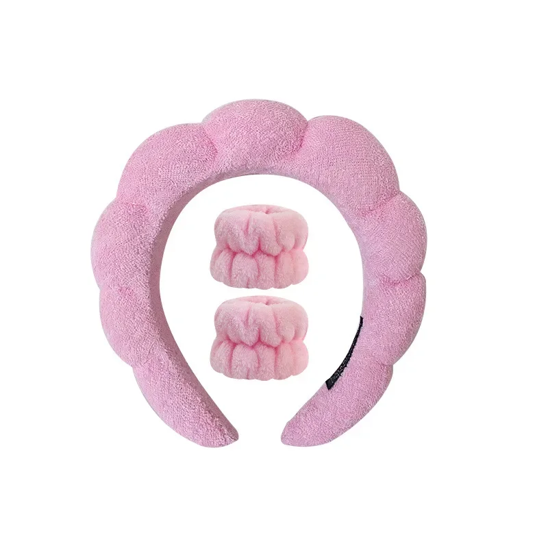 3Pc/lot Washing Face Microfiber Makeup Towel Hair Bands Headband Wristband Set for Washband Scrunchies Absorbent Wrist Sweatband