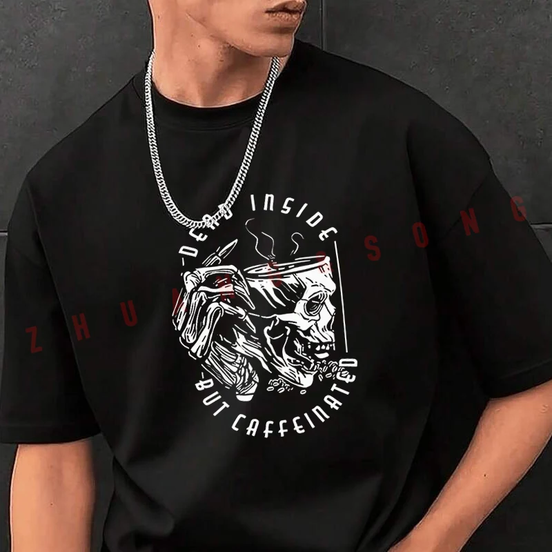 

Мужская модная футболка с принтом Dead Theme Cic Letter Pattern, с коротким рукавом, изысканный дизайн, базовая модель