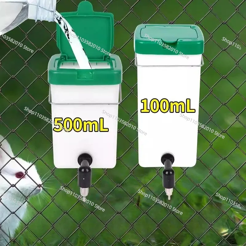 Large Capacity Leak-Proof Pet Water Dispenser, Drinking Nozzle for Rabbit Chicken Parrot, Automatic Drinking Bottle