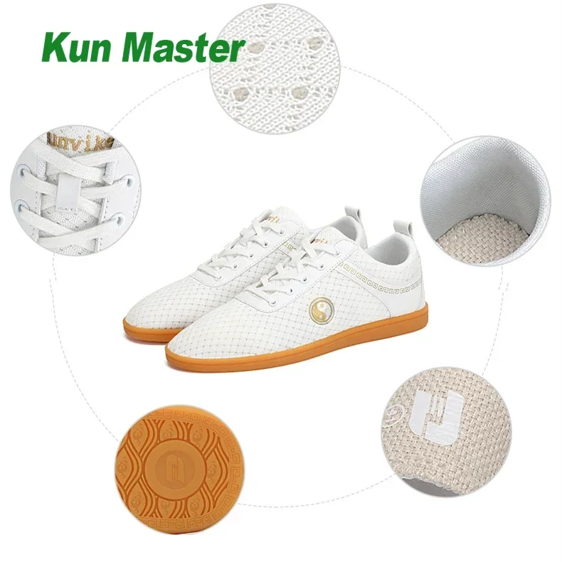 Kung Fu Martial Art Shoes Tai Chi Shoes Wushu Sneakers Sports Shoes Mesh Fabric Breathable Unisex Hard Wearing 2024 New Style