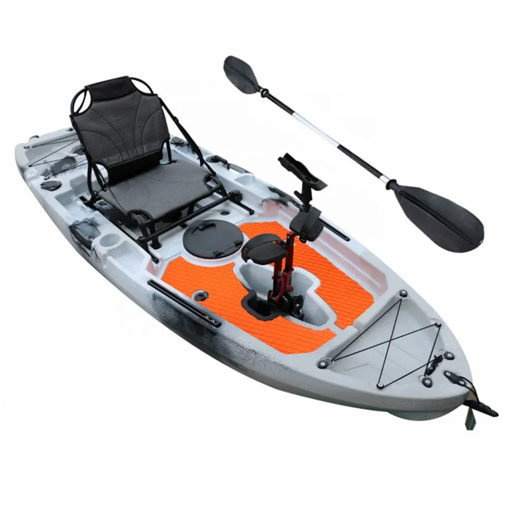 Professional 8 FT Pedal Drive Kayak Single Paddler Fishing Canoe/Kayak with VK Kick Kajak HDPE & LDPE Hull Plastic Material