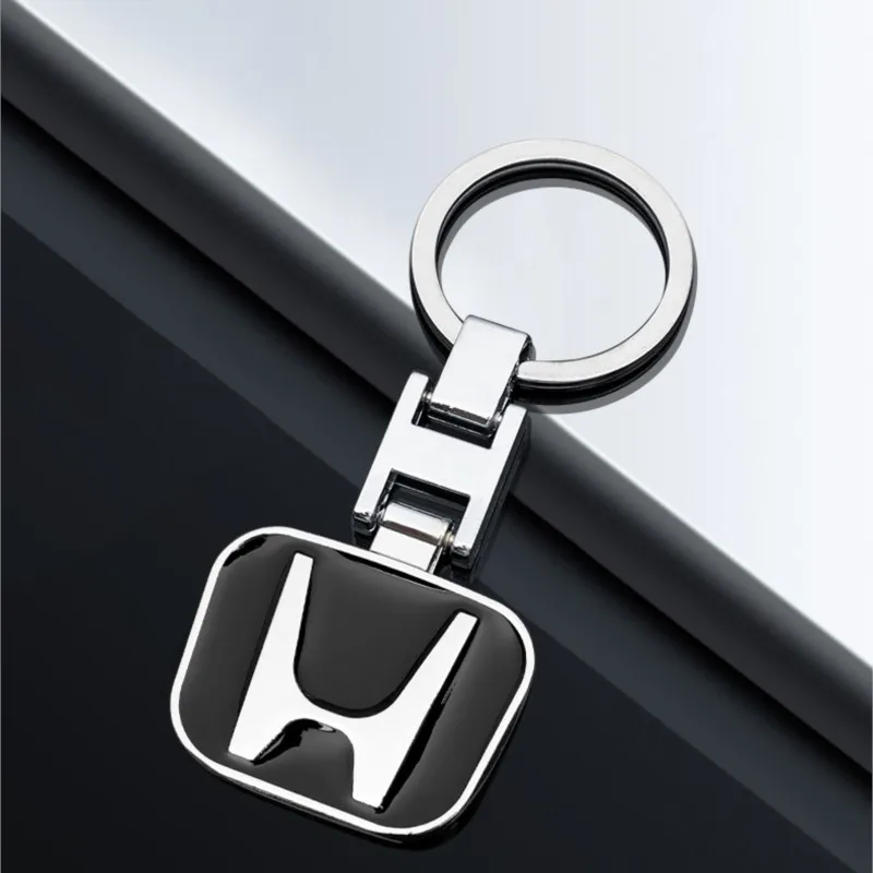 1 قطعة شعار السيارة المفاتيح حلقة رئيسية معدنية اكسسوارات لهوندا سيفيك أكورد جاز صالح CRV أوديسي مدينة الطيار Vezel Prelude Insig