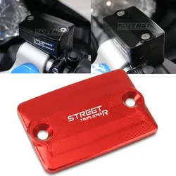 Fit For Street Triple 675 765 Street Triple R/S (NOT RS version) Front Brake Fluid Reservoir Oil Cup Cap Master Cylinder Cover