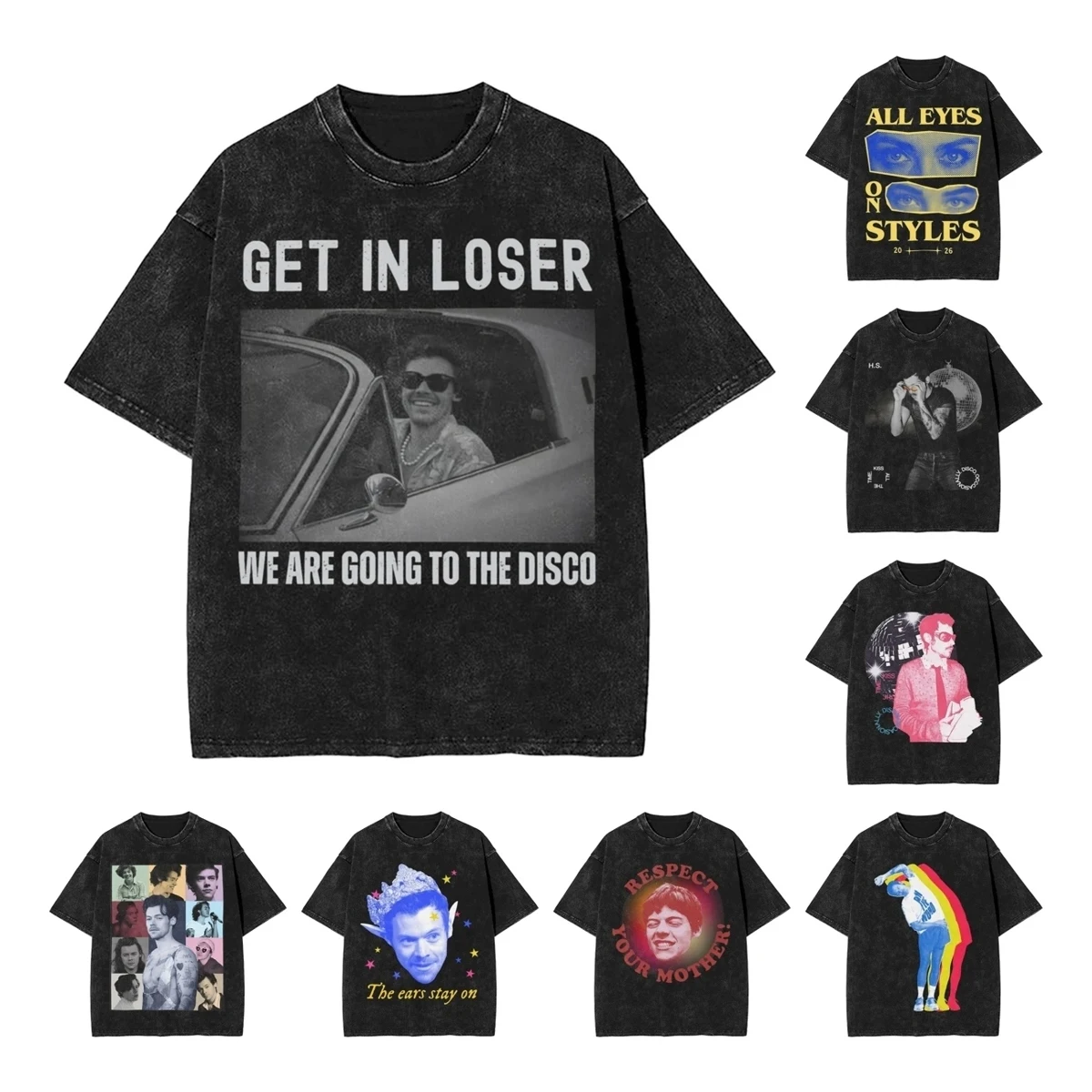 Harrys Styles Together Together T Shirts Hip Hop Washed Cotton T-Shirts Vintage for Men Women Tops Streetwear Summer Tops Tees