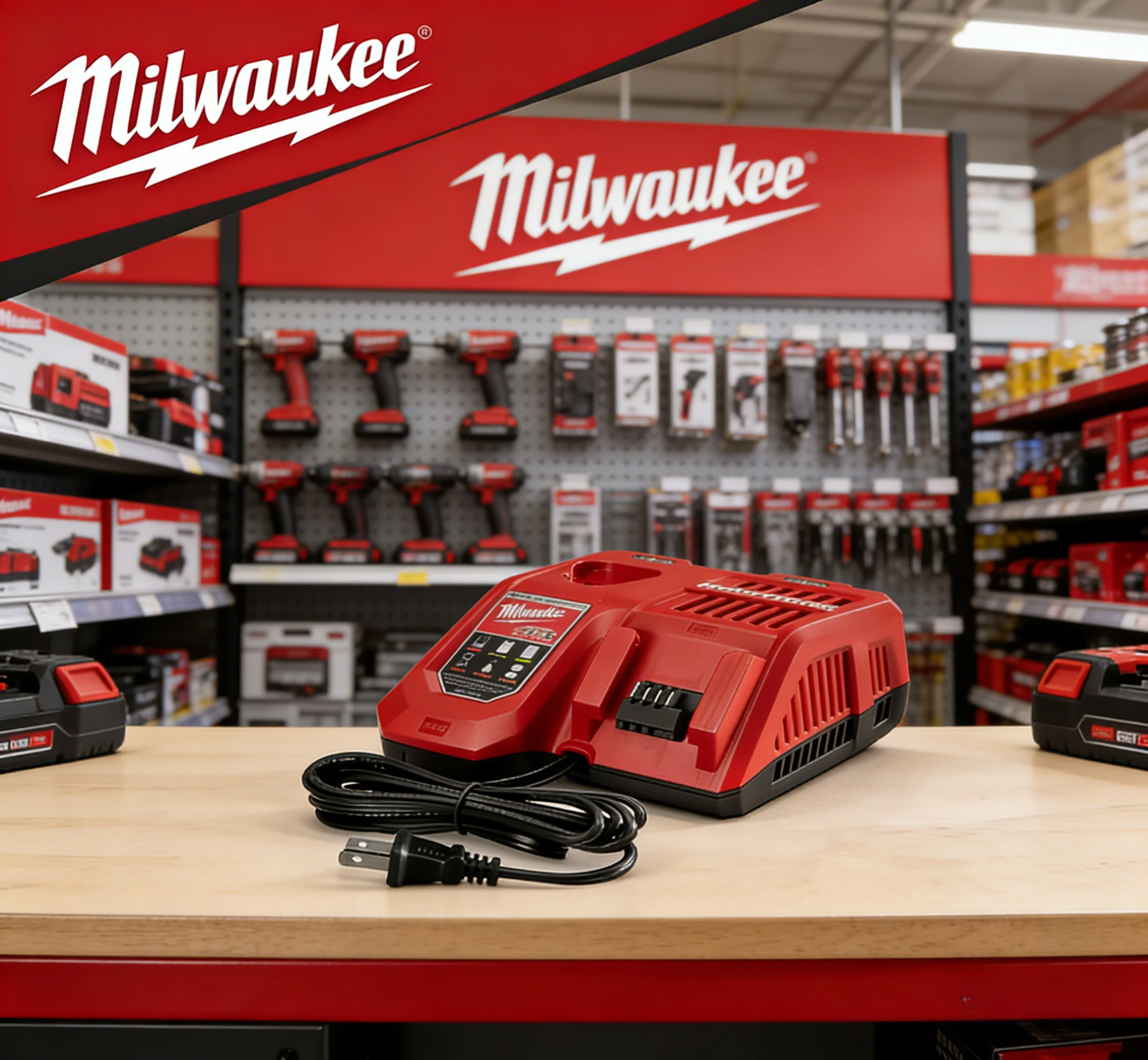 

US/EU Plug 12V-18V Milwaukee 6A Fast Charger M12-18/N14-18 Tool Dual Port Multi-voltage Lithium Ion Battery M18 Replacement