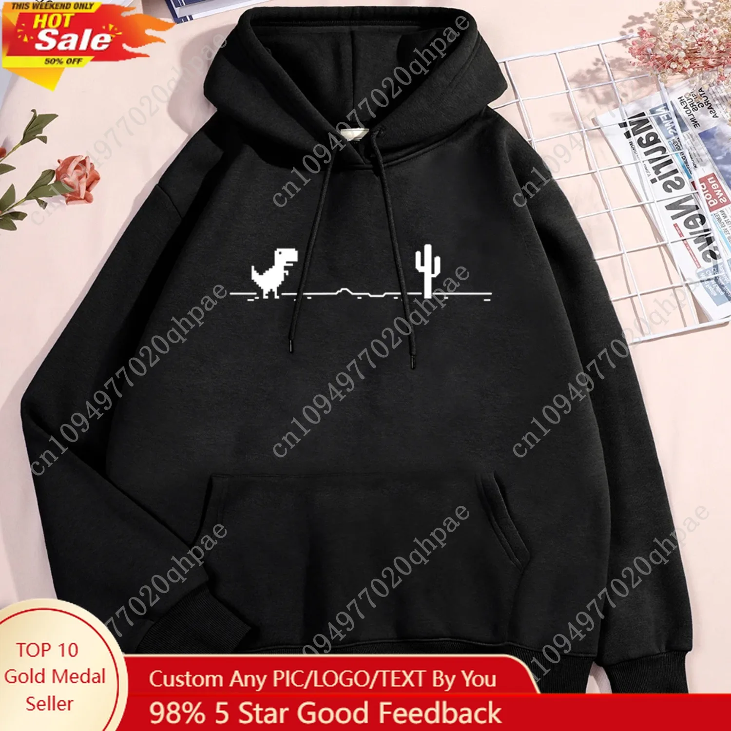 

Network Malfunction Little Dinosaur Hoody Men Women New Thicken Pullover Hoodie Cute Pocket Sweatshirt Autumn Warm O-Nec Hoody