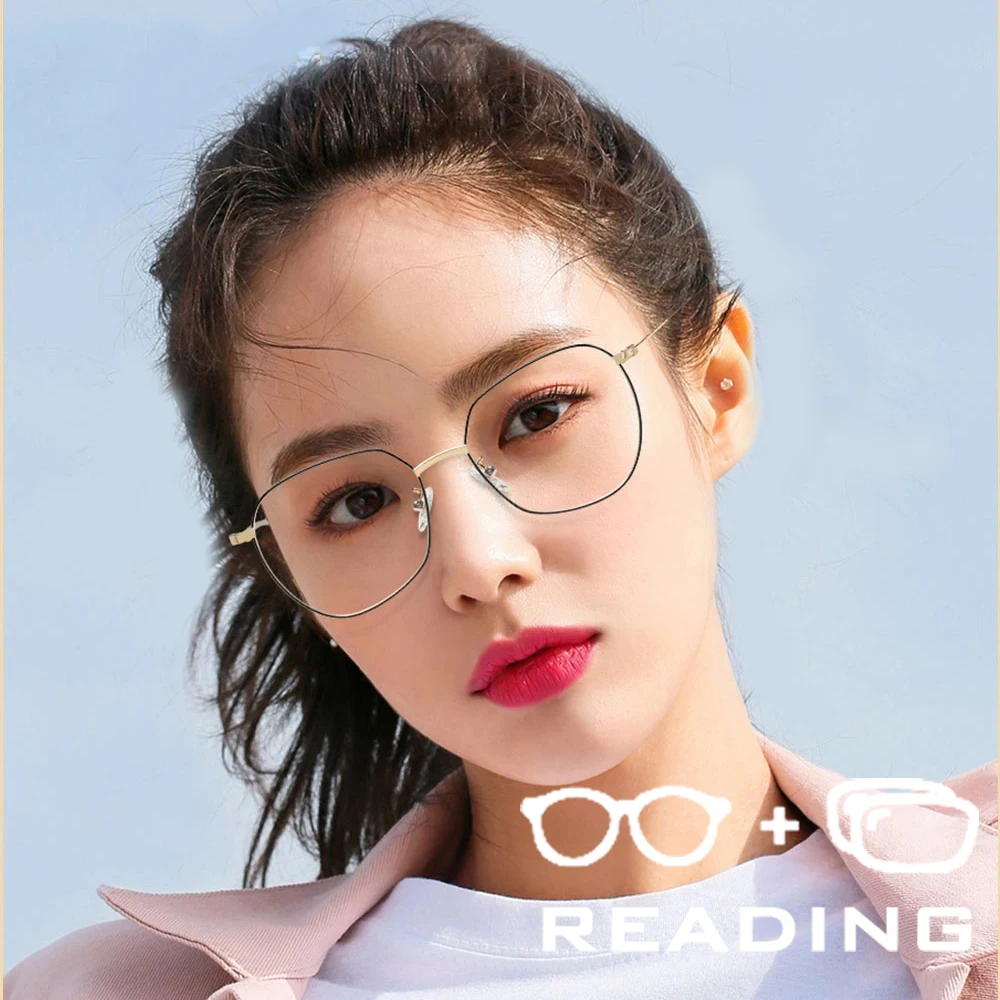 VEITHDIA New Arrival Fashion Blue Light Blocking Reading Glasse Alloy Frame Polycarbonate Lens+1.00 +1.50 +2.00 +2.50 R8001