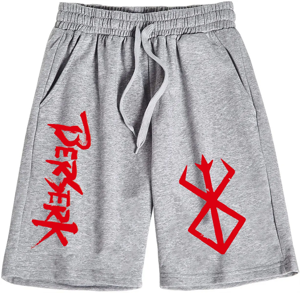 Men's Casual Sports Five Pants Anime Berserks Guts Hip Hop Skateboard Shorts Cartoon Graphics Shor Pants Plus Size Gym Shorts