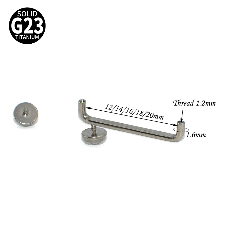 G23 Titanium Surface Piercing Double Ball Dermal Anchor
