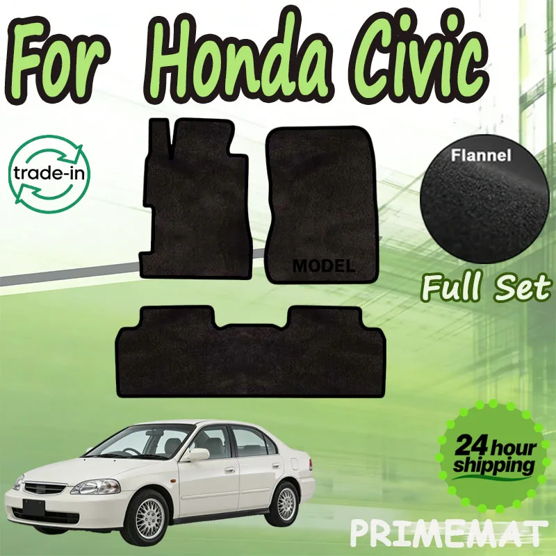 

Фланелевые коврики PRIMEMAT для Honda Civic 7-го поколения Ferio 2001~2005, автомобильные коврики-подушки, панели для ног, ковровые покрытия
