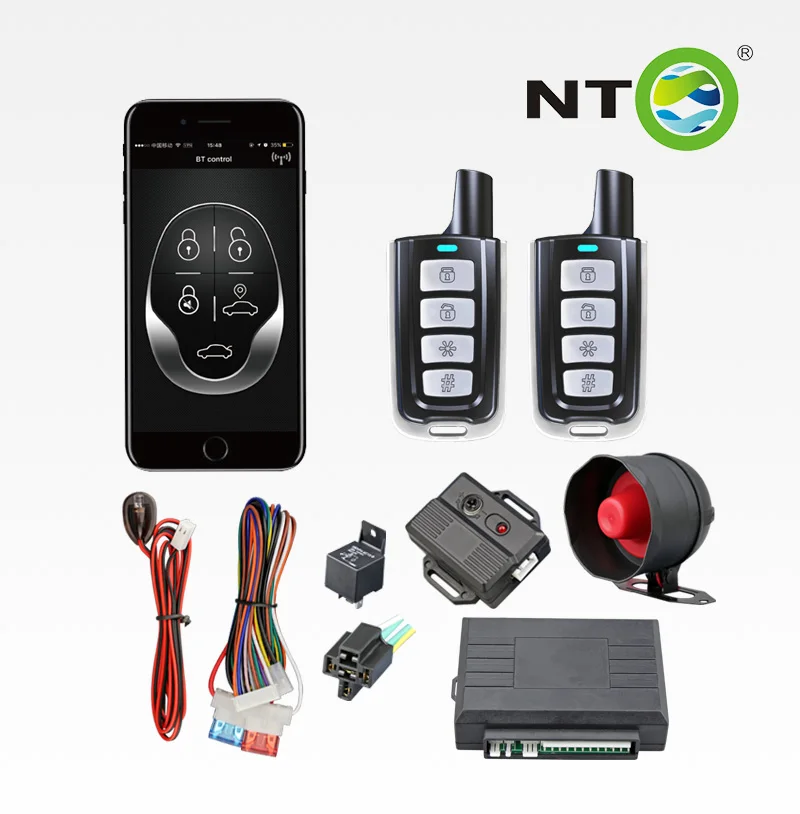 NTO Car Central Locking Kit Anti-Hijacking Blue Tooth Mobile Phone App Control Trunk Keyless Entry Car Alarm