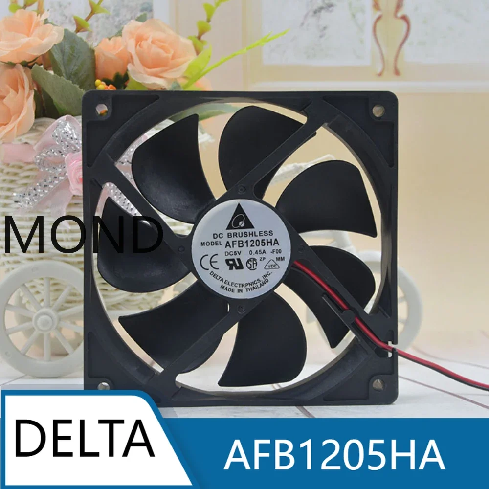 

AFB1205HA Delta 12025 12cm 5V 0.45A USB Case Cooling Fan 2-wire