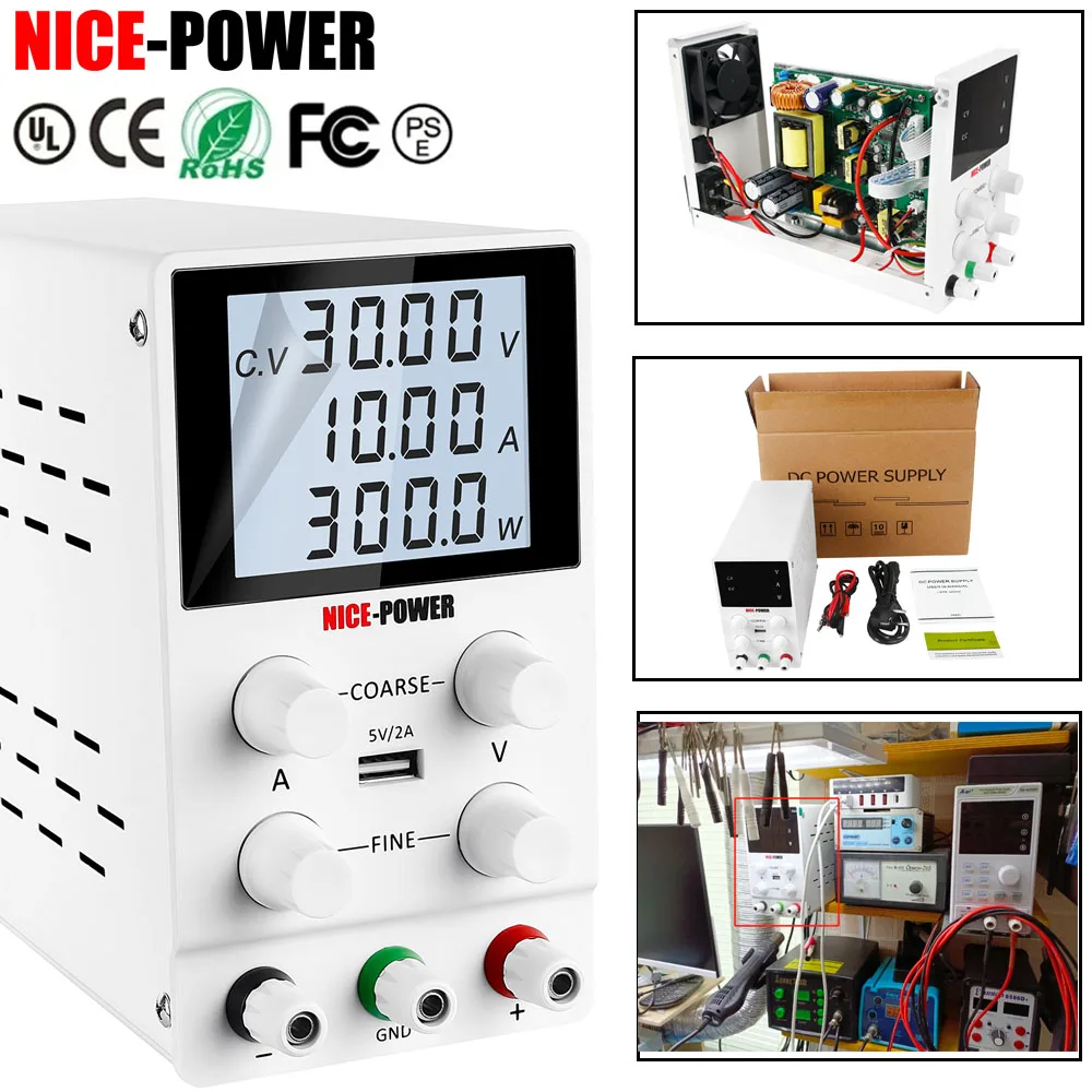 

NICE-POWER Student Adjustable Current Power Supply Experimental Test Battery 12V24V Charging Electroplating Stable DC Source