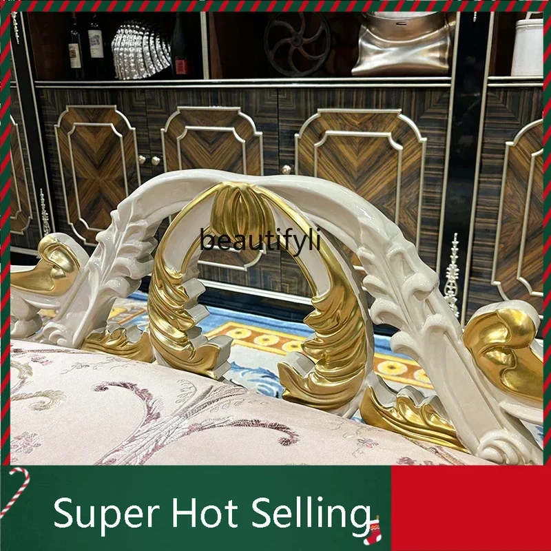 

8071 French end stool, European fabric beauty couch, new embroidered recliner, lazy chair, bedroom