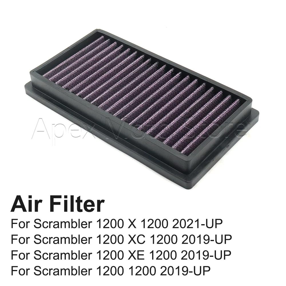 Motorcycle Accessories High Flow Air Filter Intake Cleaner For Scrambler 1200 X XC XE 1200X 1200XC 1200XE 2019 - UP