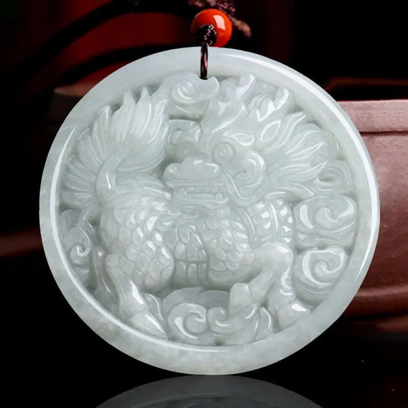 

New Jade Jade Kirin Pendant Ice Type Men's and Women's Simple Gift Items