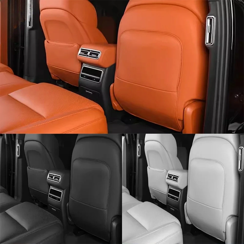 NEW For Li Xiang L7 MAX Accessories 2023 2024 Leather Car Second Row Seat Rear Anti Kick/dust/scratch Decoration Protection Cove