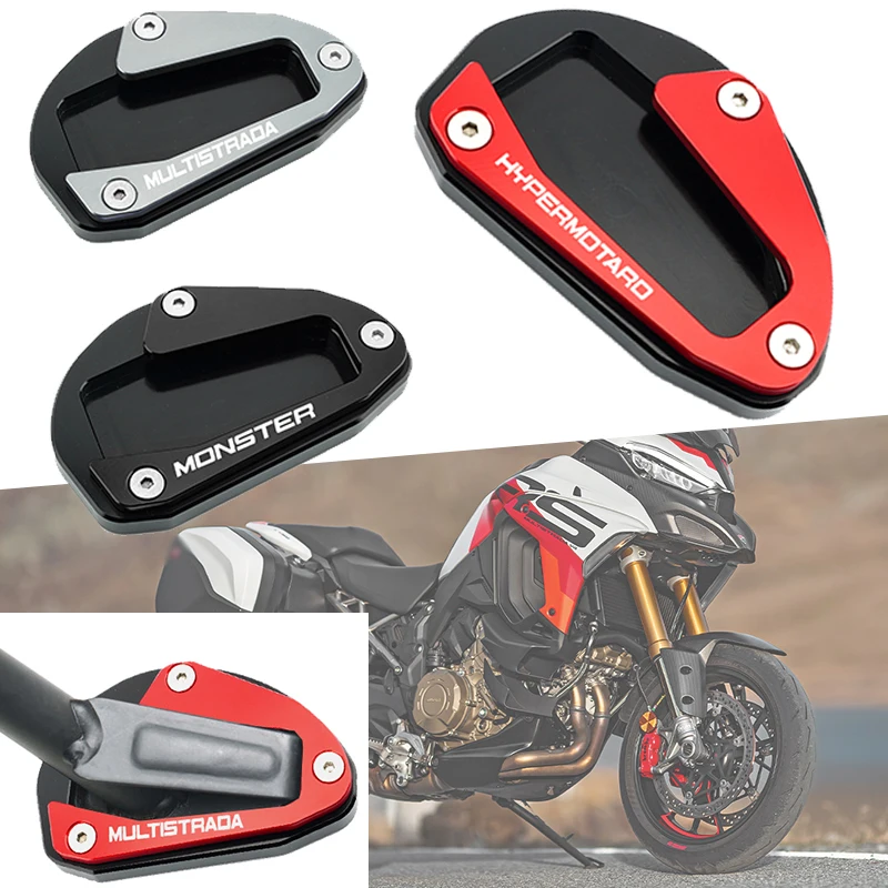 2026 explosions For Ducati Hypermotard Multistrada MONSTER Motorcycle CNC Accessories Kickstand Side Stand Extension Pad