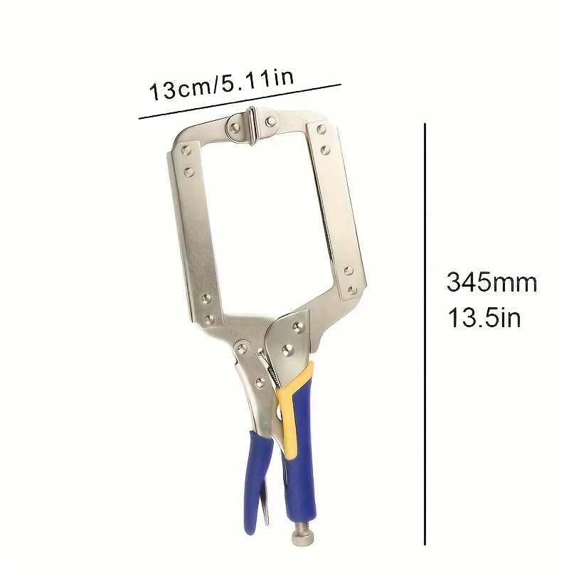 1 14 inch C-clip large adjustable clamp handle C-type locking pliers with handle, suitable for woodworking and industrial grade view 4