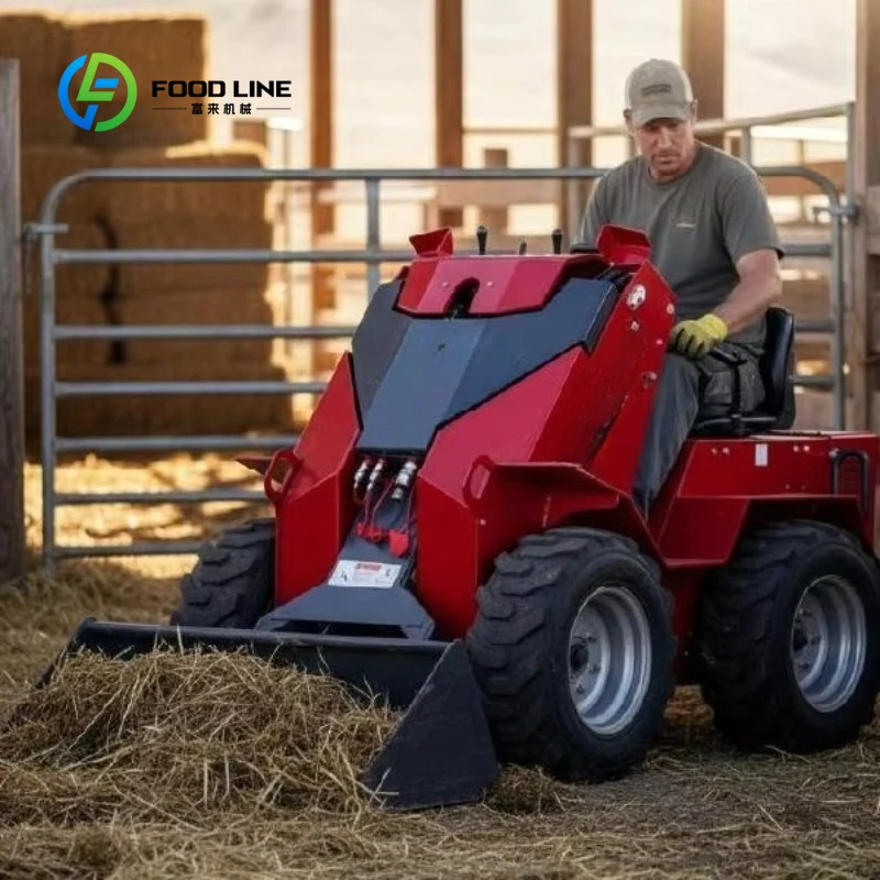 Customized EPA Approved Compact Sit On Wheeled Skid Steer Loader Manure Scraper Bucket For Farm Ranch Cleaning