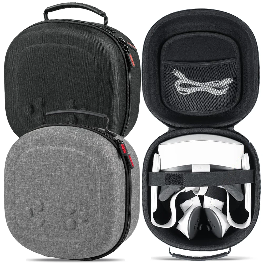 Hard Carrying Case for Meta Quest 3S VR Gaming Headset Storage Travel Protective Bags Full Coverage Protectors for Meta Quest 3S