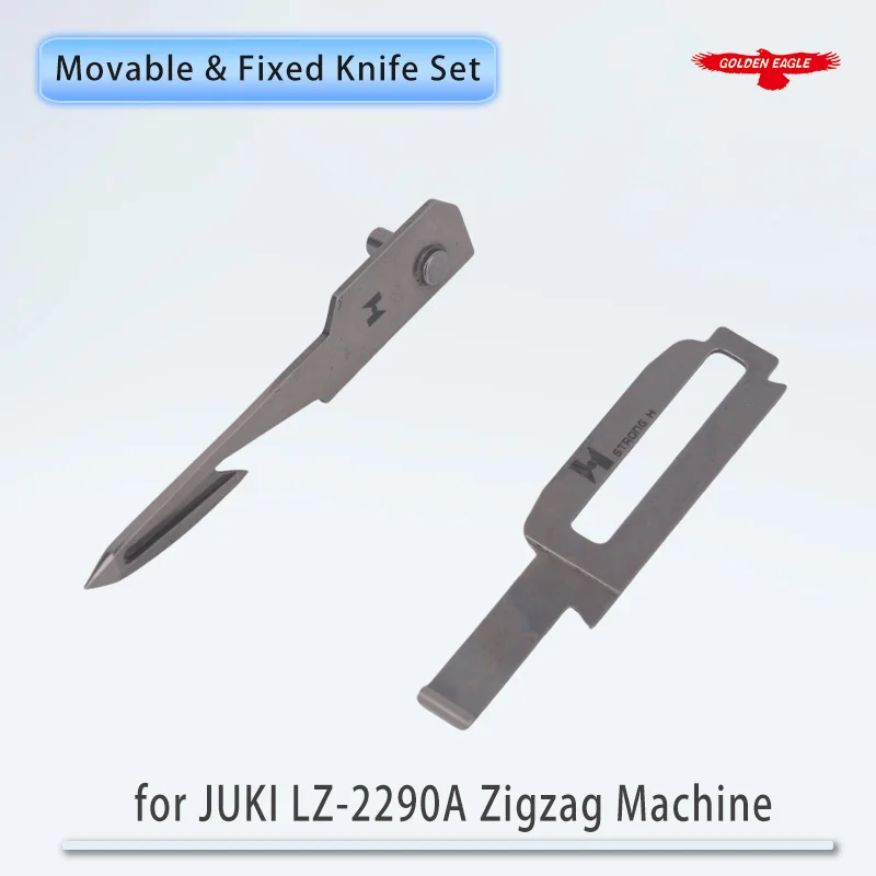 Conjunto de Facas Móveis e Fixas 225-57557 225-57706 para Máquinas de Costura Zigzag JUKI LZ2280N, LZ-2280-7, LZ-2290A - Peças STRONG H Blade
