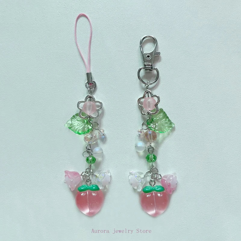 Cute peach phone charm/keychain y2k 1pCS