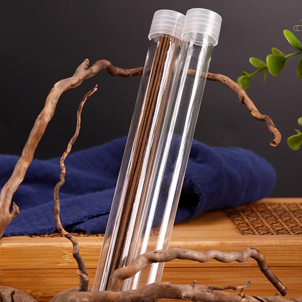 

6 Pcs Incense Stick Storage Container Transparent Canister Car Package Barrel Tube Fragrance Holder Travel Airtight Dustproof