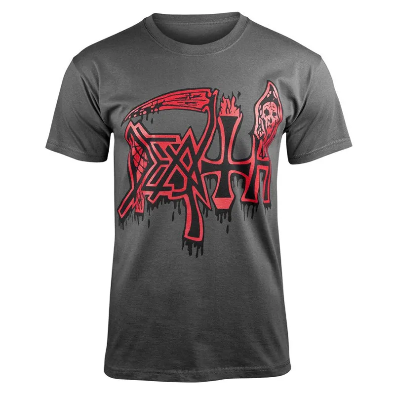 Retro DEATH Metal Band Rock Thrash Thrash Metal American Vintage Character Picture Dark Short-sleeved T-shirt