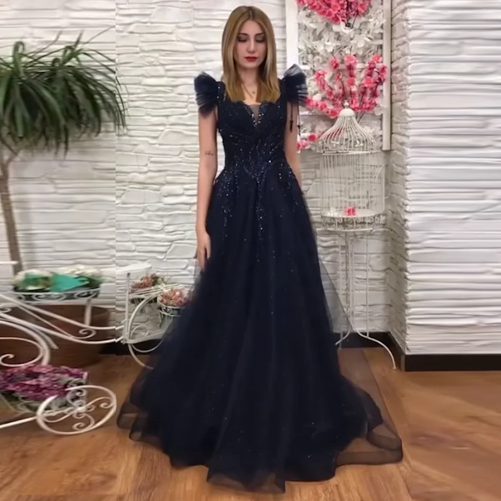 

Women A-line Floor Length Sweetheart Sexy Exquisite Beadings Ruffle Sleeveless Lace Up Formal Evening Dress Prom Gown New 2023