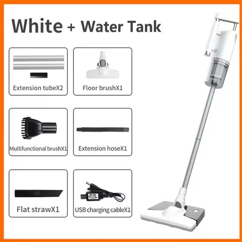 5-in-1 Rechargeable Wireless Handheld Vacuum Cleaner Portable Home Car Floor Cleaning Machine with Water Tank