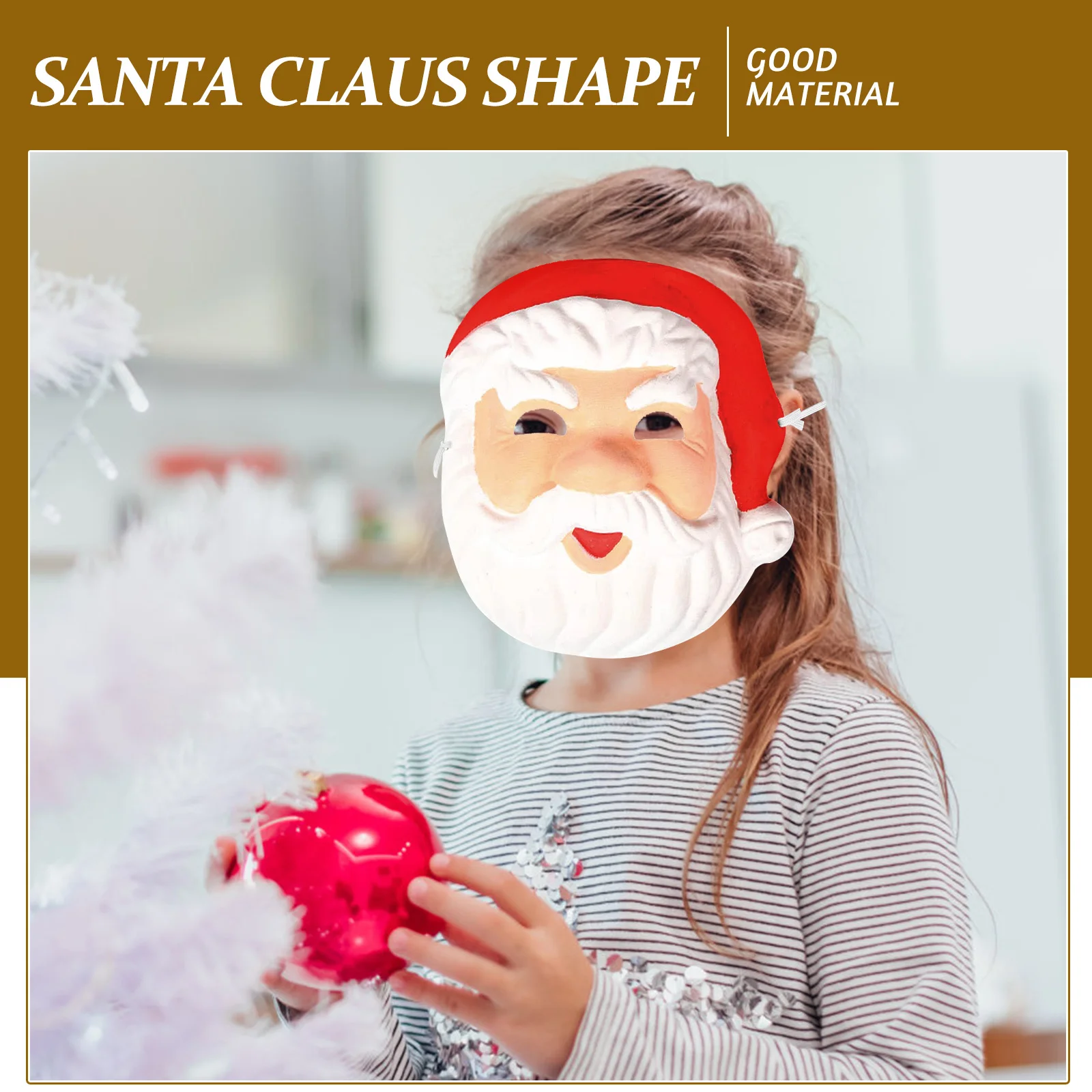 18Pcs Santa Claus Blank Paper Masks DIY Unpainted Full Face Xmas Christmas Party Mask Paper Mask DIY Party Masks
