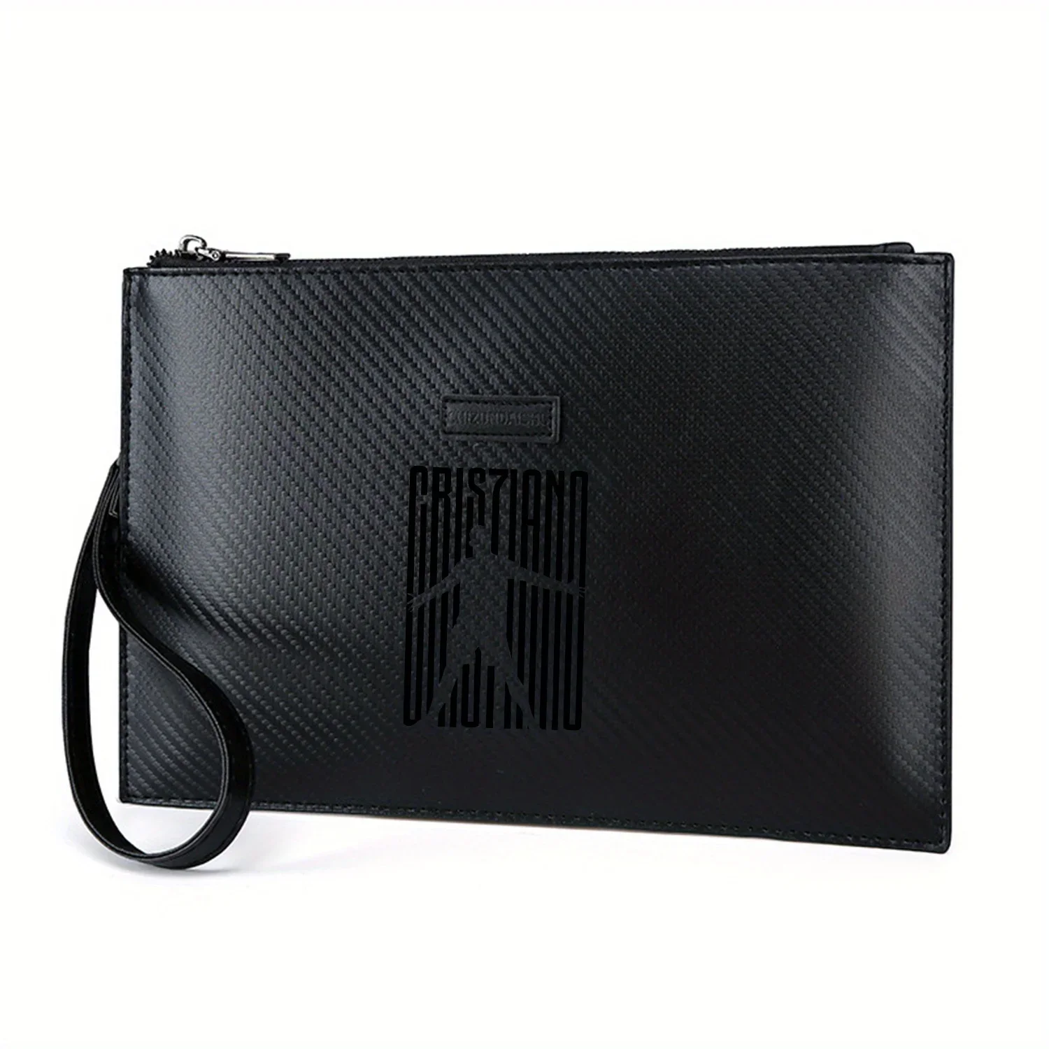 

White Dots Tiny Lines Abstract Men's Handbag Elegant Printed PU Fashionable And Practical For Everyday Carry