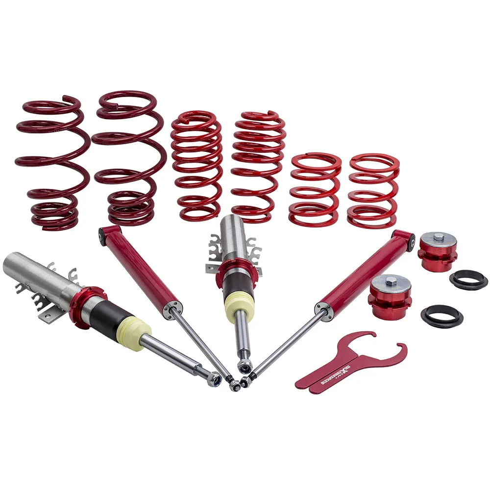 Street Coilover Suspension For Vw Polo Mk4 (9N_) 10/2001-10/2014 Hatchback Lowering Coilover Suspension Shock Absorber