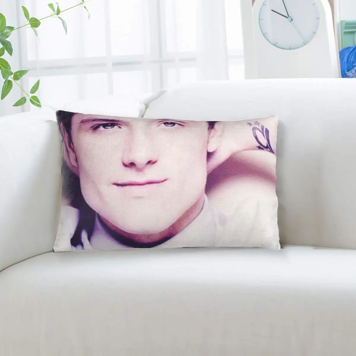 Josh Hutcherson Whistle Meme Song Music Rectangle Pillowcase Cushion Cover Decorative Bedroom Bed Home Comfort Throw Pillow