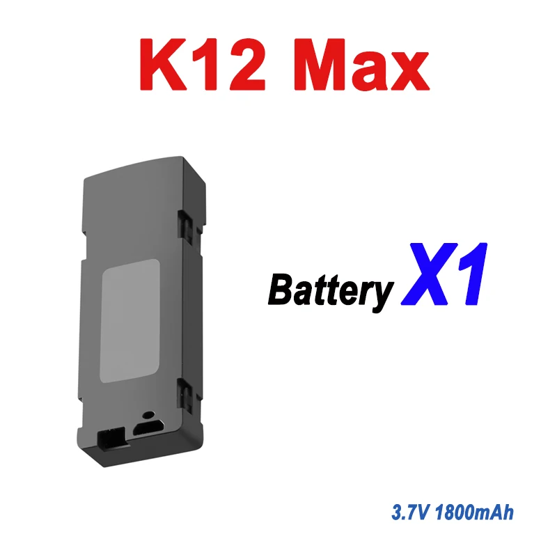New K12 Max Screen Controlled Drone Battery 3.7V 1800mAh Battery For K12Max 4K HD Camera Dron Accessories Parts
