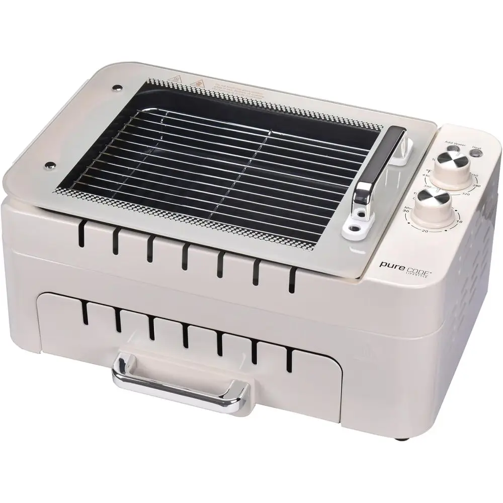 

3-in-1 Electric Steam Roaster with Dual Heating Zones, Perfect for Grilling, BBQ, and Outdoor Cooking