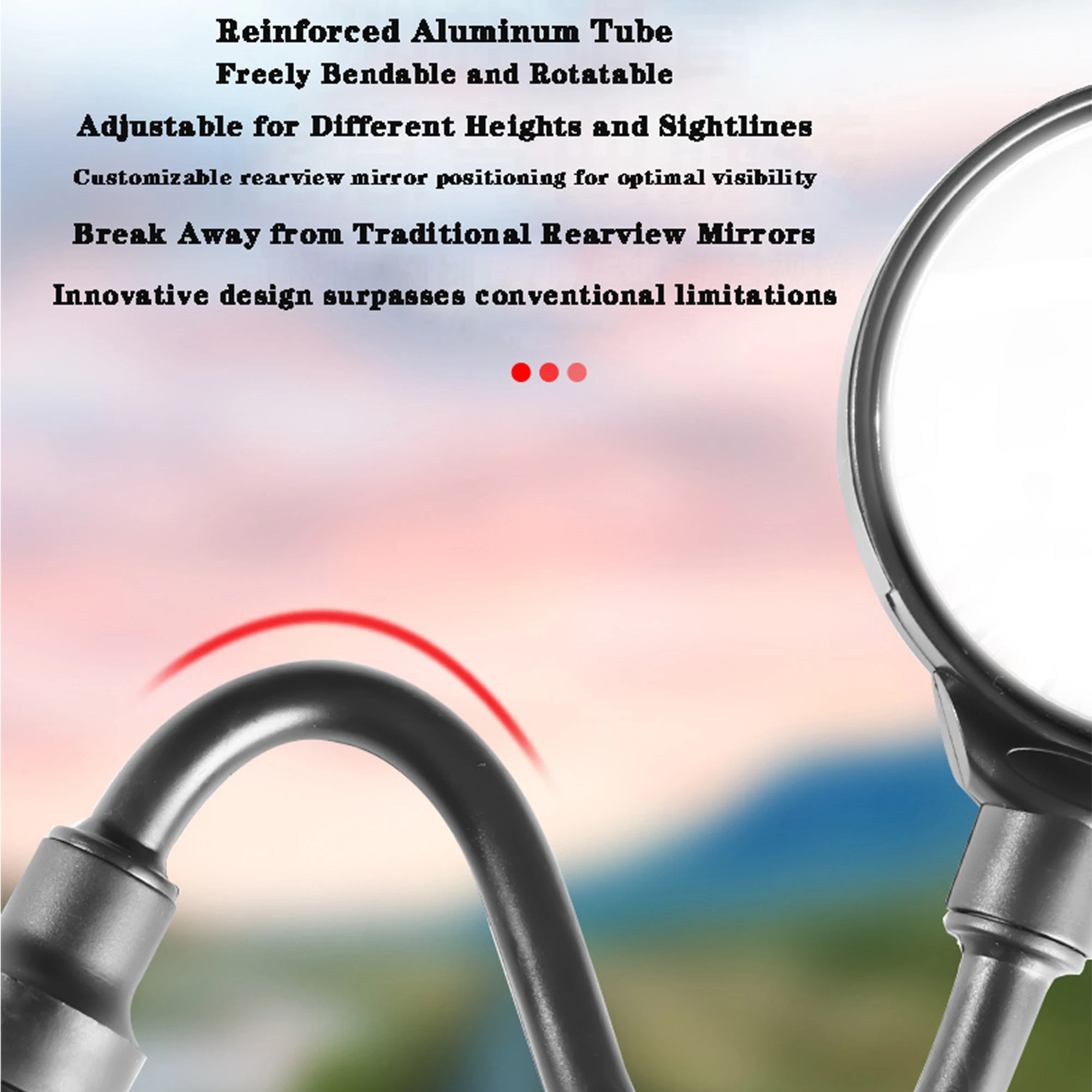 2PCS Bike Rearview … - image