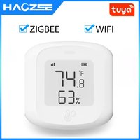 Tuya Smart WiFi/Zigbee Temperature and Humidity Sensor Indoor Hygrometer Thermometer with LCD Display Support Alexa Google Home